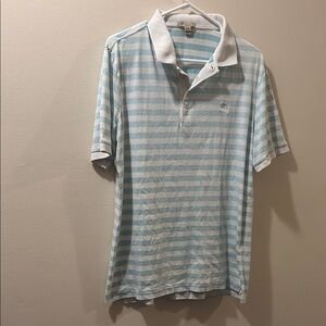 Burberry Brit Men's Blue Striped Polo Shirt - large - 100% cotton